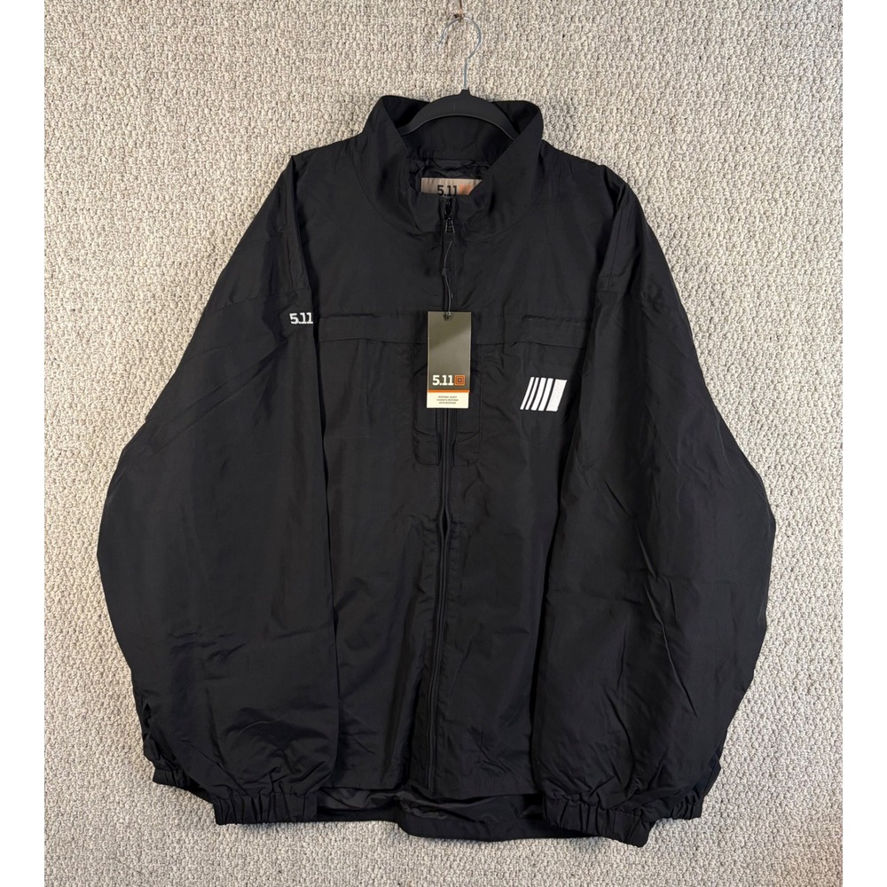 5.11 Tactical Response Jacket 4XL Black NASCAR Full Zip Windbreaker 48016 NEW